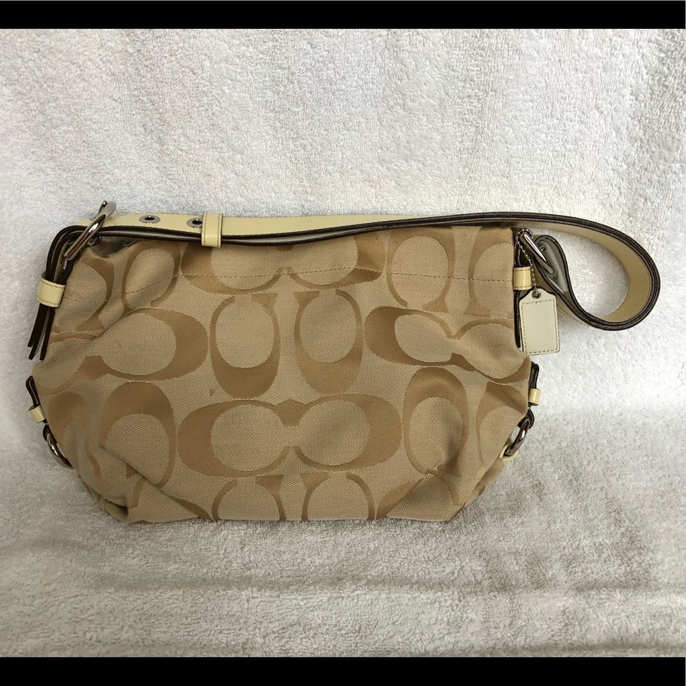 Coach Canvas Logo Shoulder Bag